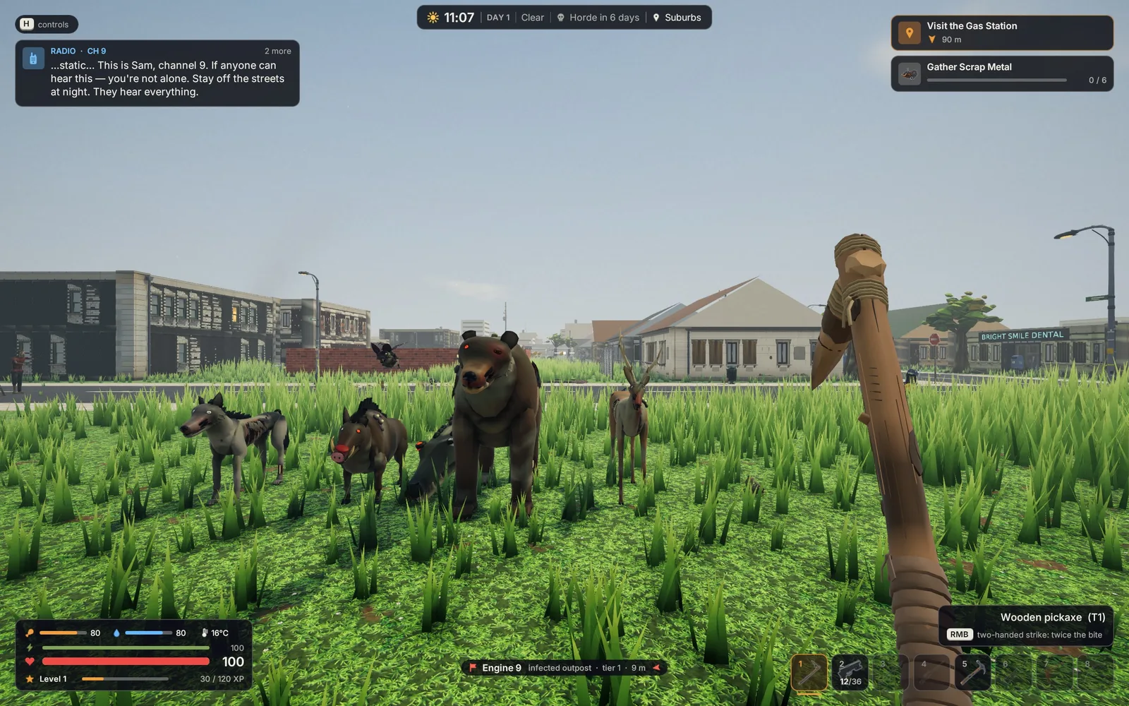 Loot by day, dig and build by night